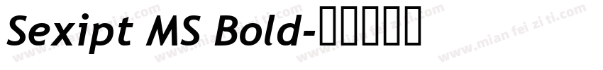 Sexipt MS Bold字体转换